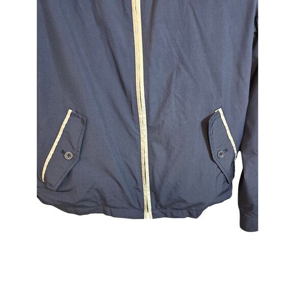 Original Penguin Navy Blue Lightweight Hoodie Jacket With Stand Collar Zip Front - Picture 3 of 16